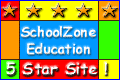This is the SchoolZone Education 5 Star Site! Award image.